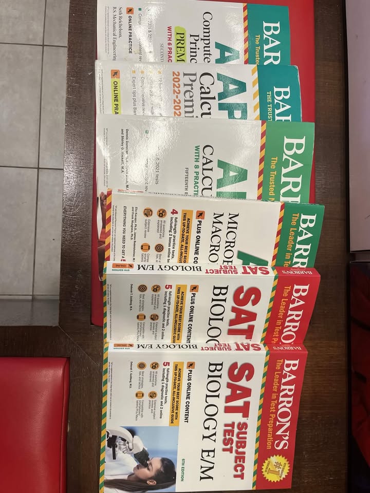 Donated AP and SAT prep books